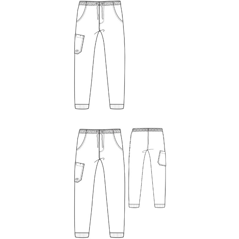 Crew Neck Jogger Men's Scrub Set - Image 13