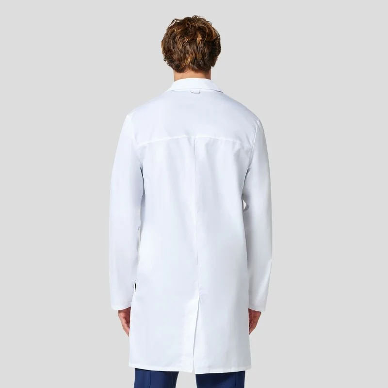 Men's Button Front Long Lab Coat - Image 5