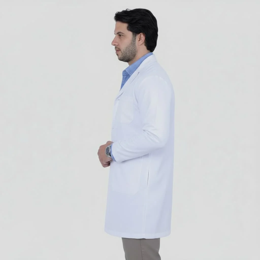 Rayan Men’s Long Lab Coat - Image 3