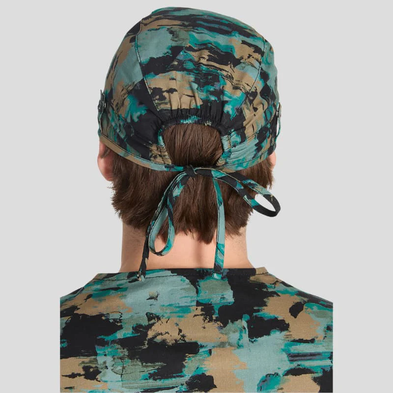 Unisex Print Scrub Hat in Extreme Camo Bronze - Image 3