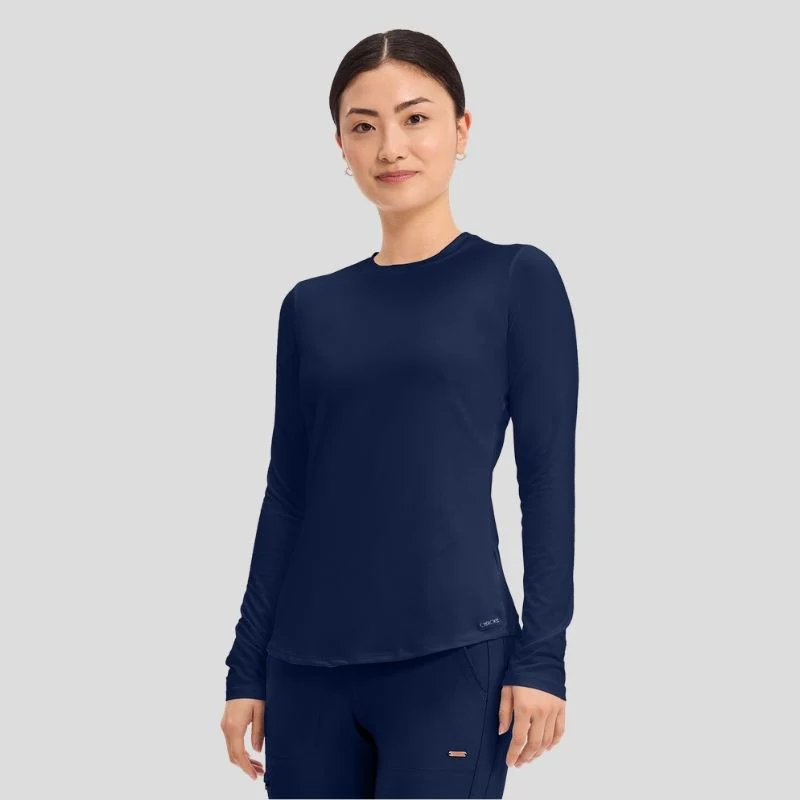 Women's Long Sleeve Underscrub Knit Tee - Image 11