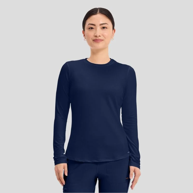 Women's Long Sleeve Underscrub Knit Tee - Image 12