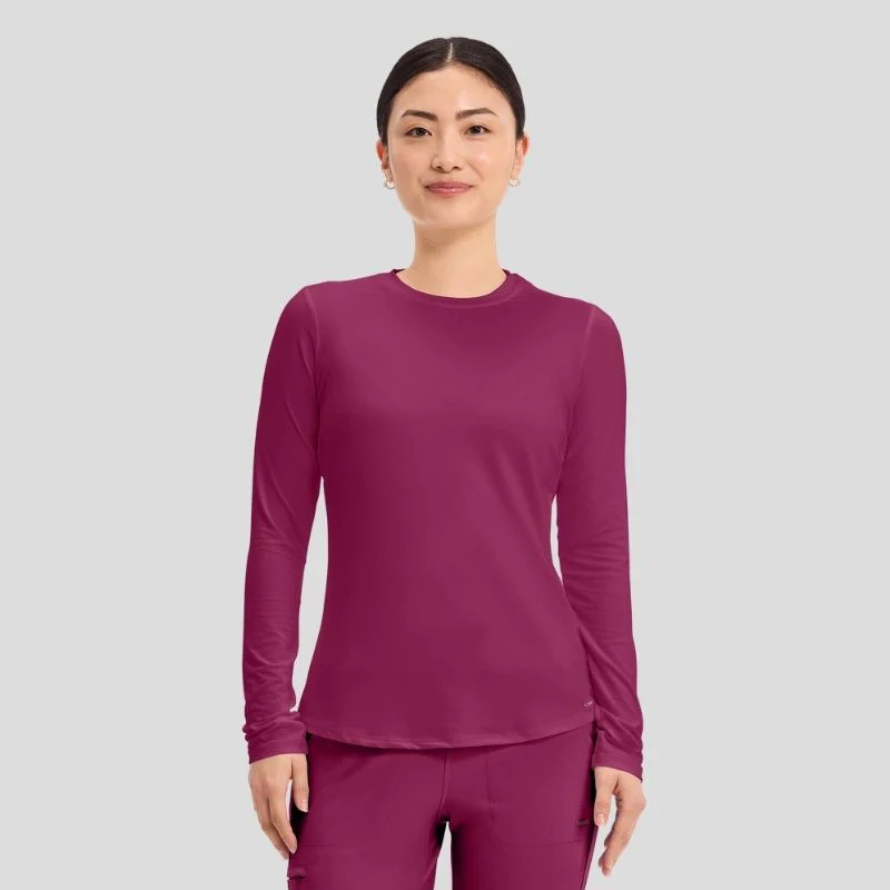 Women's Long Sleeve Underscrub Knit Tee - Image 9